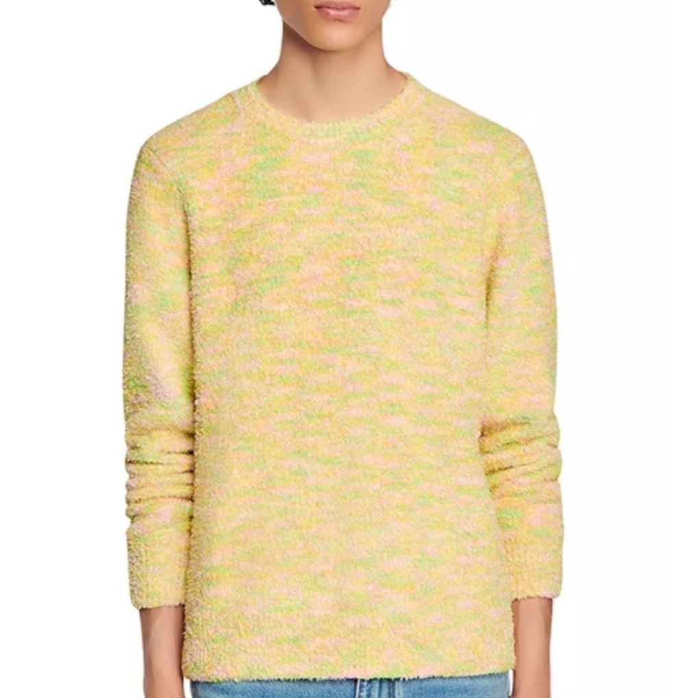 Sandro Fluffy Crew Neck Sweater - Picture 2 of 8